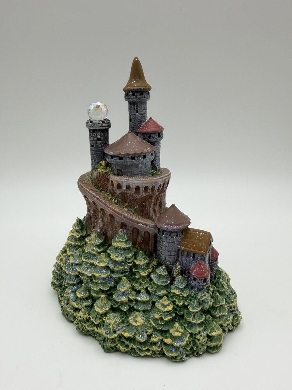Spoontiques Vintage Fantasy Castle Crystal Ball Tower Resin Mystical Figurine